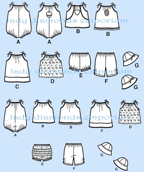 Simplicity 1813 Vintage Baby Sewing Pattern Romper Dress Top