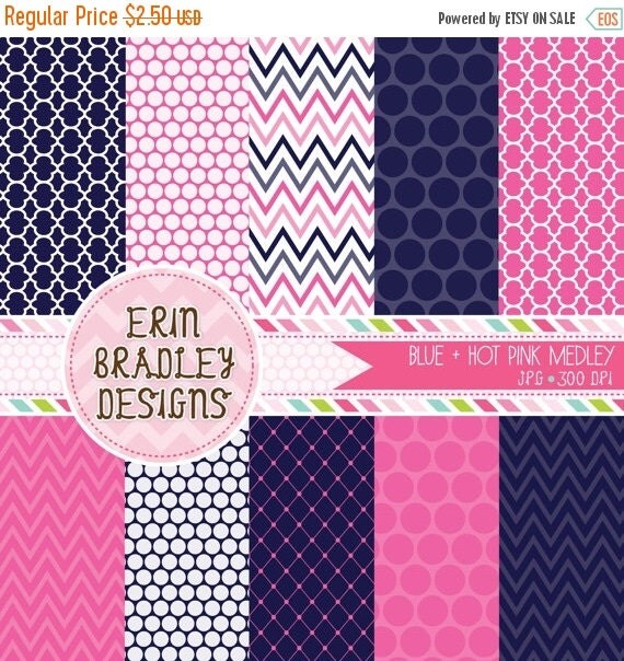 SALE Digital Paper Pack Personal and by ErinBradleyDesigns on Etsy