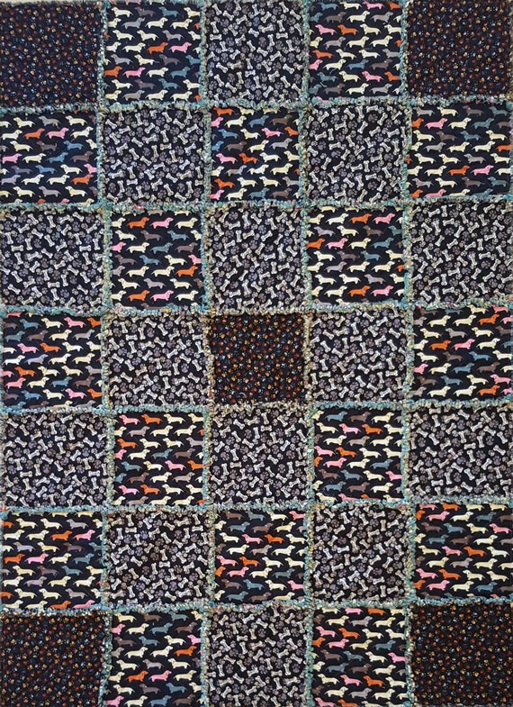 Rag Quilt Dachshund Dog Theme
