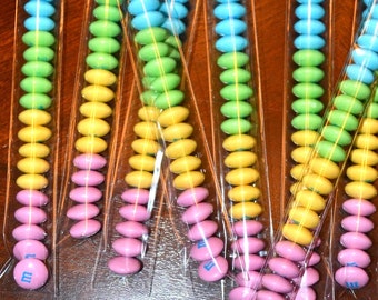 25 Skinny Easter Candy Bags . 1" x 8" Cello Bags, Clear Treat Bags, Candy Buffet Bags, Wedding Favor Bags, Candy Tubes, Party Favor Bags