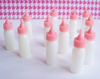 12 Pink Baby Cupcake Toppers Cake Decorations Miniatures Charms