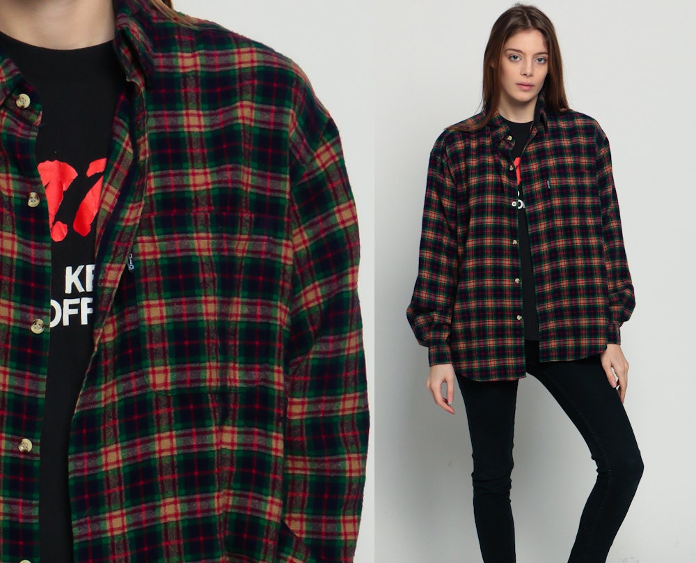 grunge style flannel