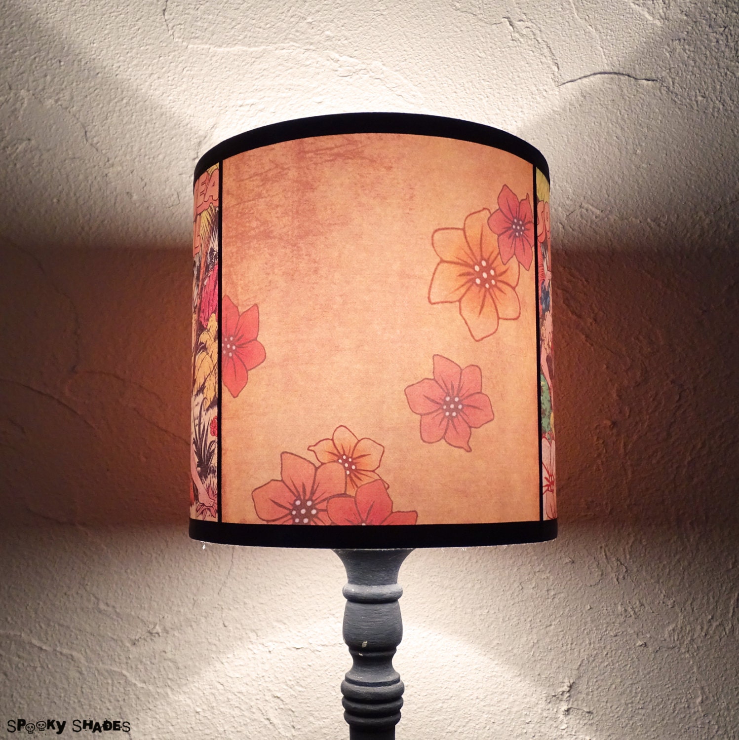 Hawaiian Pinup tiki Lamp Shade Lampshade pin up lighting