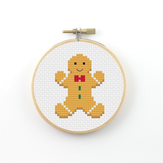 Gingerbread man Cross Stitch pattern christmas pattern