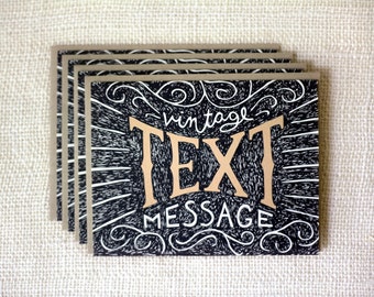 Boxed Note Card Set - Vintage Text Message