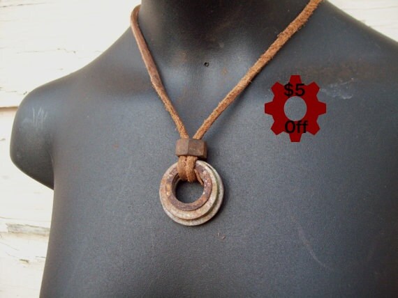 ON SALE Washer Necklace burning man wasteland weekend