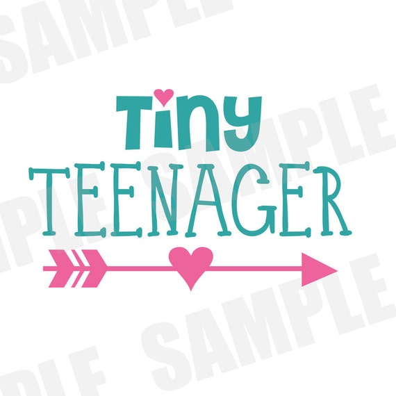 Download SVG DXF Commercial/Personal Use Tiny Teenager Sassy Sayings