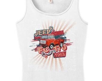 White Vintage look Jeep FC170 tank