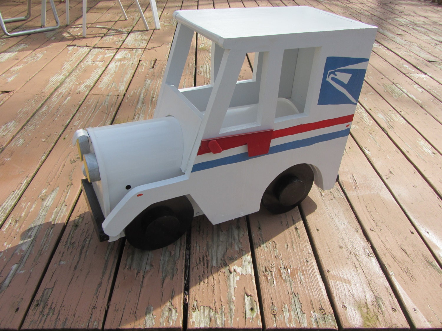 Handmade Custom Wooden Functional Modern Mail Truck Mailbox
