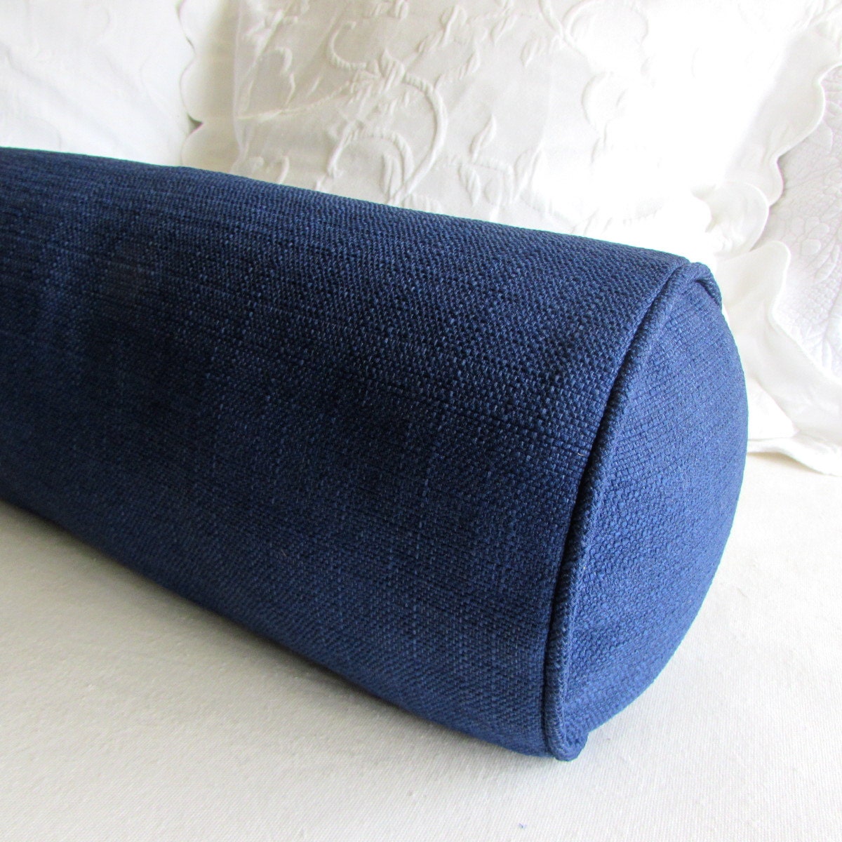 NAVY 8x30 bolster pillow includes insert great for daybed