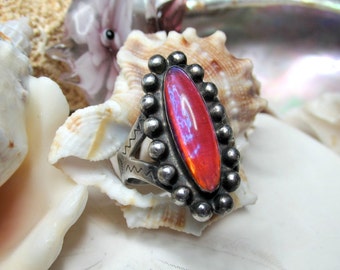 Sterling Silver Vintage Dragons Breath Southwest Ring 6.08g Size 6