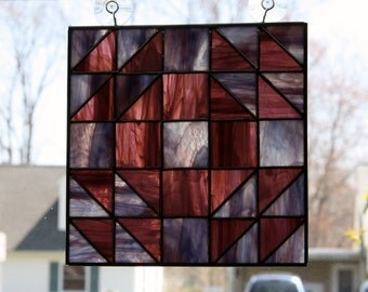 Stained Glass Suncatcher Wedding Ring Quilt Block