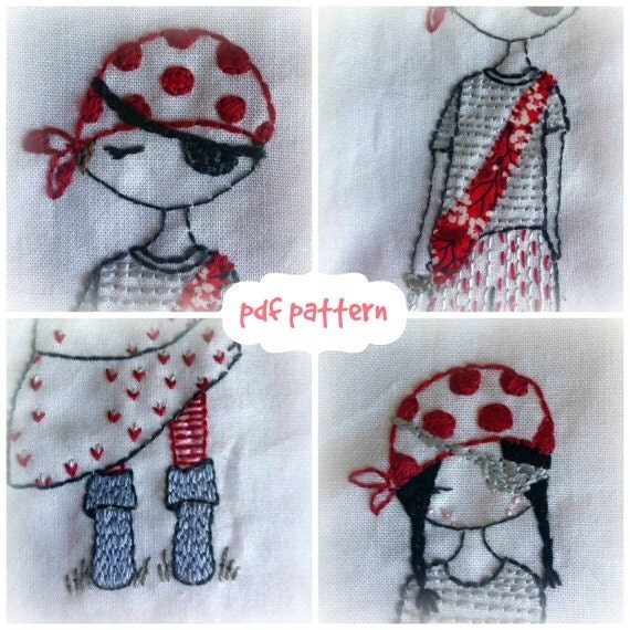 Pirates hand embroidery pattern pdf