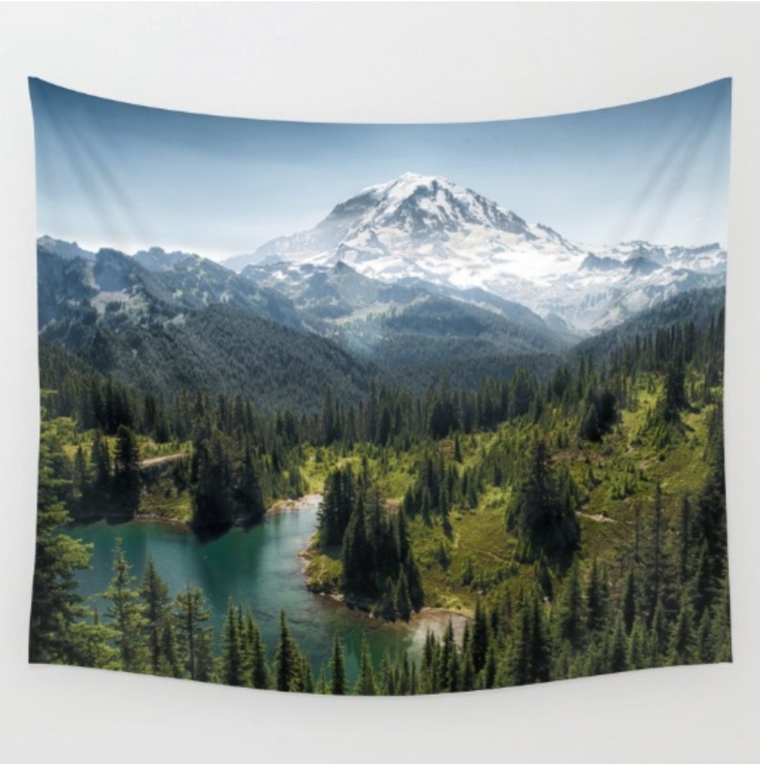 Tapestry Mountain Wall Hanging Nature Tapestry Mt.