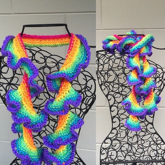 rainbow gay pride winter scarf and glove set