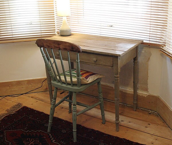 Shabby Chic Wooden Vintage Table With Big Drawer Haute Juice