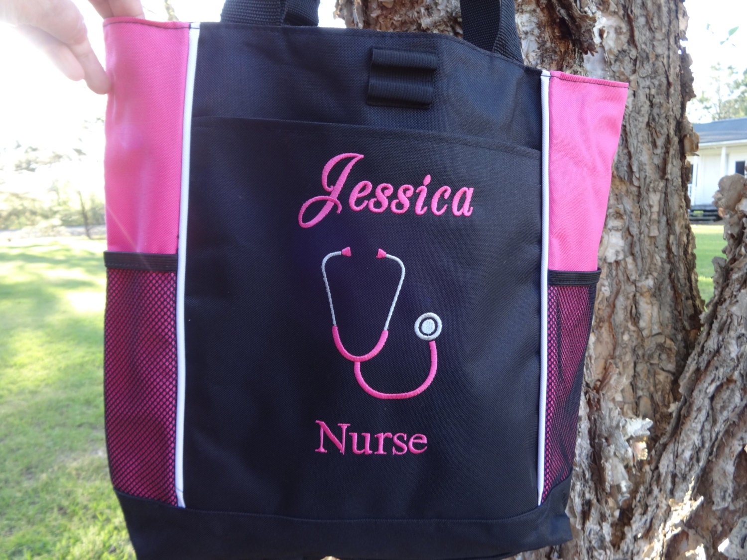 Personalized Nurse Tote Bag-RN LPN BSN Nurse Gift Stethoscope