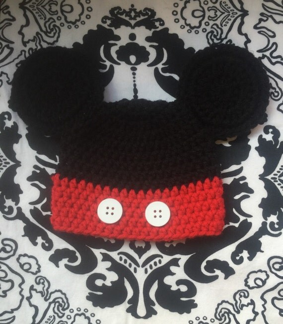 Newborn Baby Crochet Mickey Hat