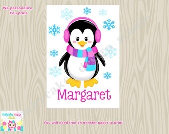 Penguin Iron-On Transfer DIY Print Your Own.