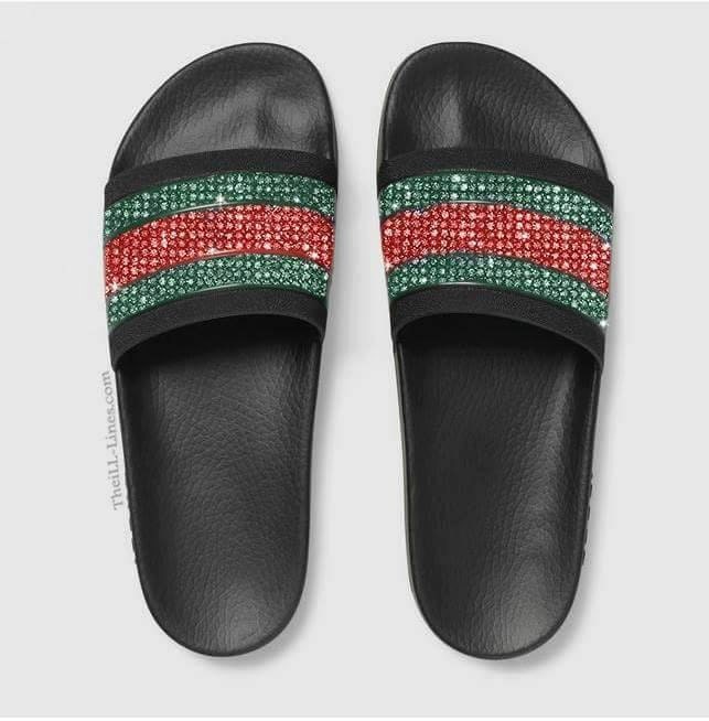 GG Supreme Tian Canvas Gucci women's slide sandals