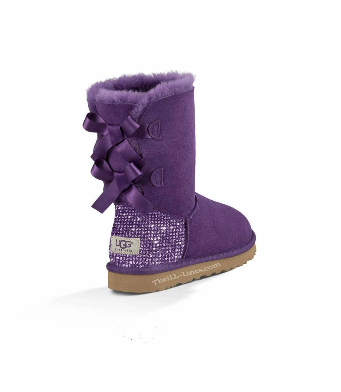 ugg mini bailey button purple