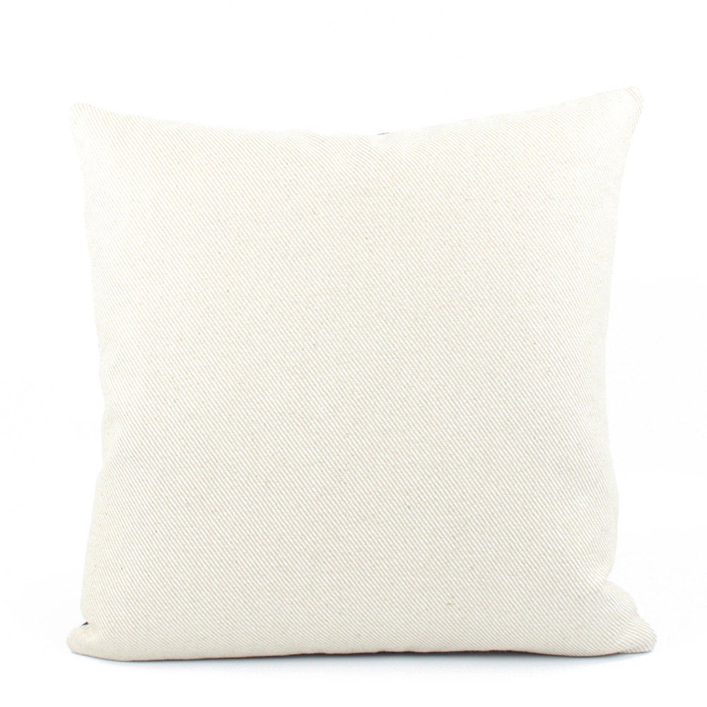 Black and Cream Striped Square Pillow Cover Choose Your Size