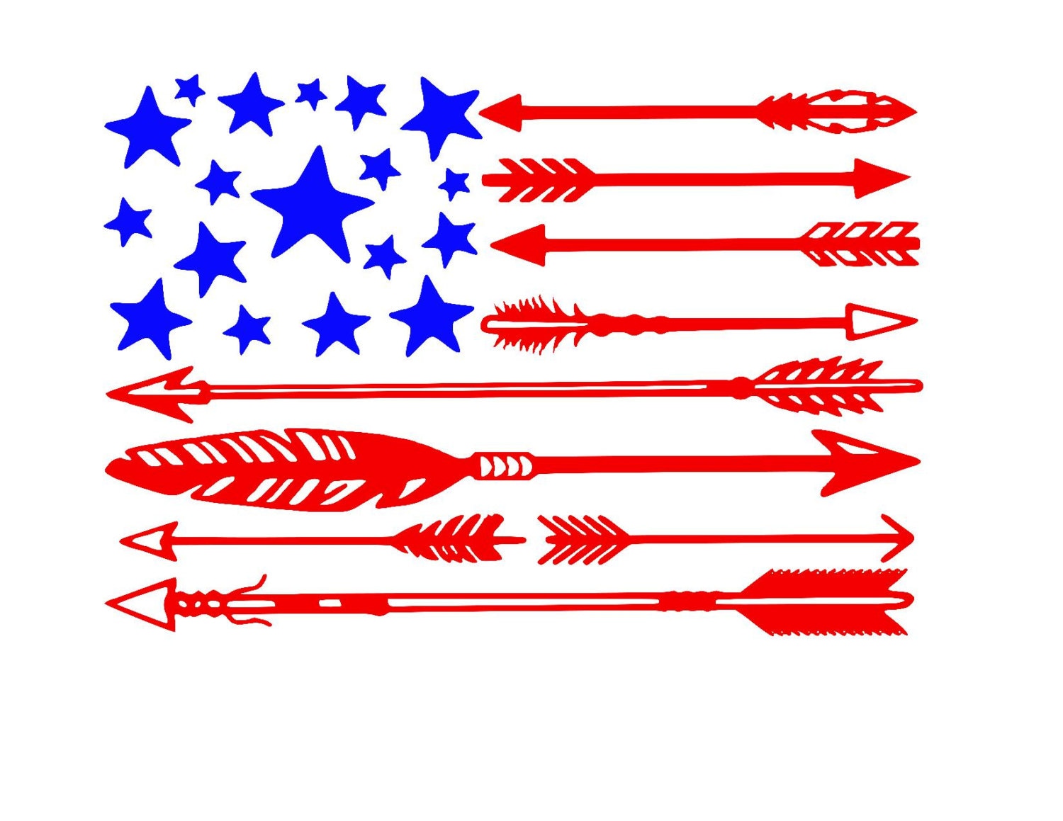 Download Fourth Of July American Arrows Stars and Stripes Flag SVG