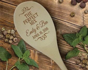 Engraved Wood Spoon, The Perfect Mix, Personalized Wooden Spoon SP109
