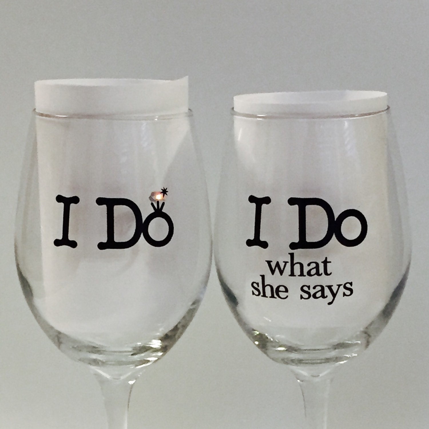 Wedding Wine Glasses bride and groom personalized gift