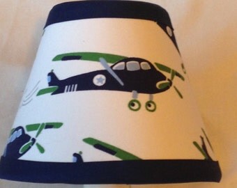 Vintage Airplanes Fabric Children's Night Light