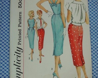 Vintage Pattern c.1958 Simplicity No.2567 Sleeveless Sundress, Jacket, Size 12 Uncut