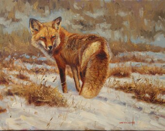 One Last Look-Red Fox (original oil painting)