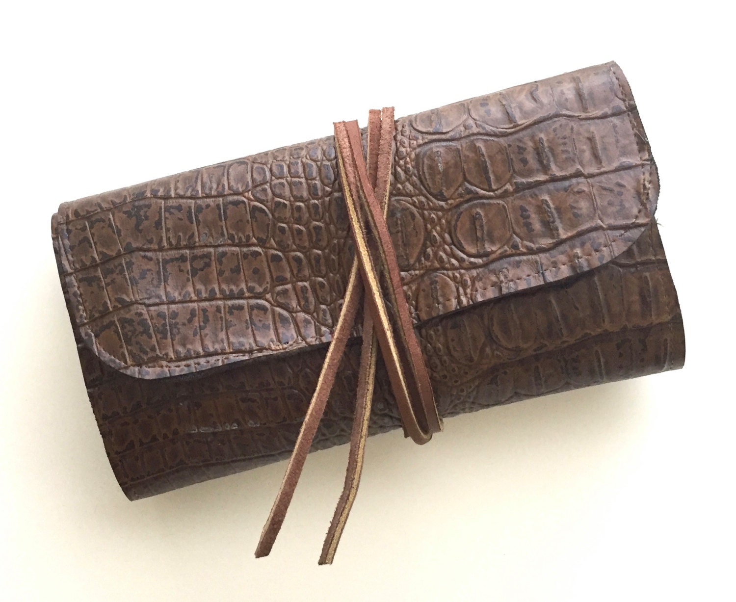 Streamer Wallet/Fly Fishing Wallet in Brown or Black Faux