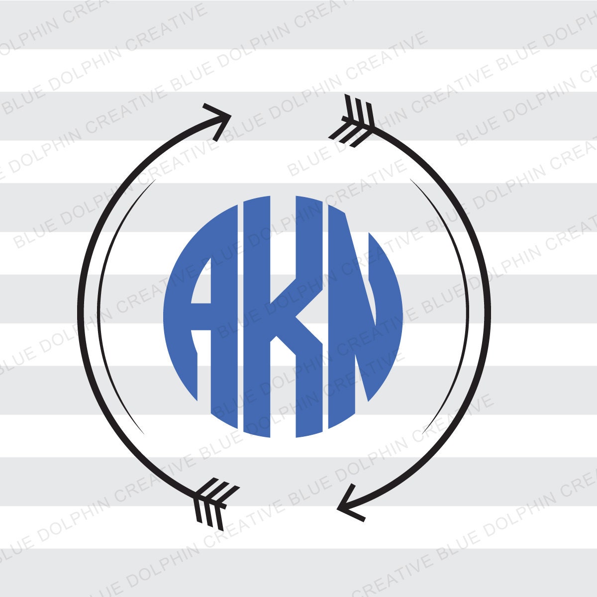 Download Circle Arrow Monogram Frame SVG DXF png pdf / Round arrows