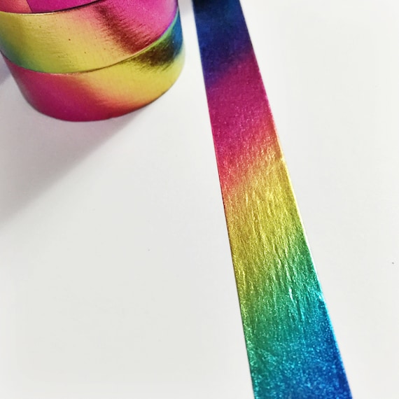 Bright Metallic Shiny Rainbow Foil Bright Colorful ROYGBIV