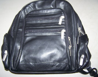 Vintage Leather Backpack - 1990's