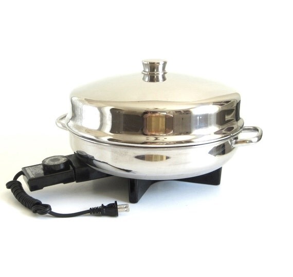 Farberware Electric Skillet 344A 12 Frying Pan used