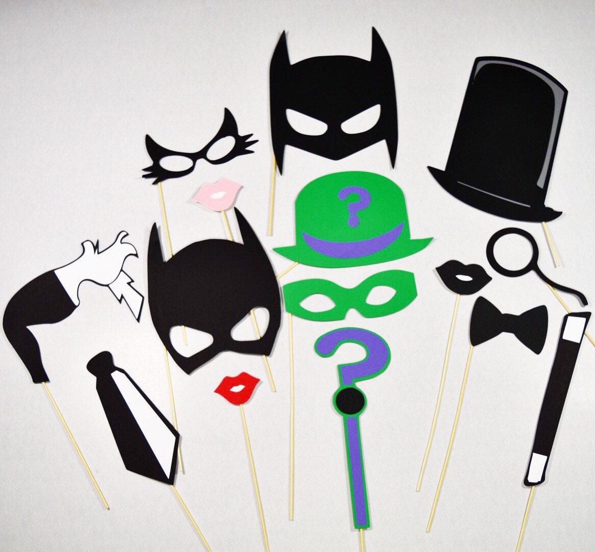Batman photo booth props 15 pc