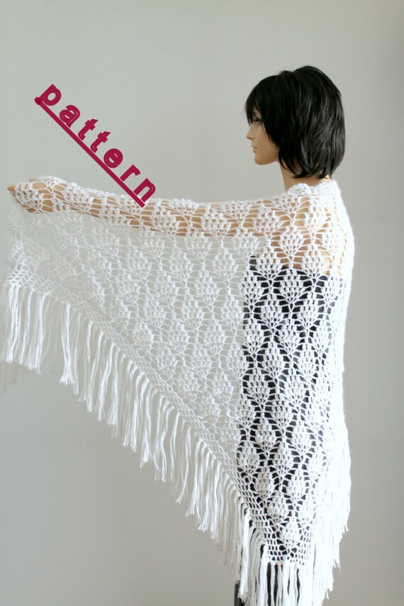 shawl pattern crochet leaf pattern Crochet shawl wrap shawl Crochet Wedding pattern Wrap shawls