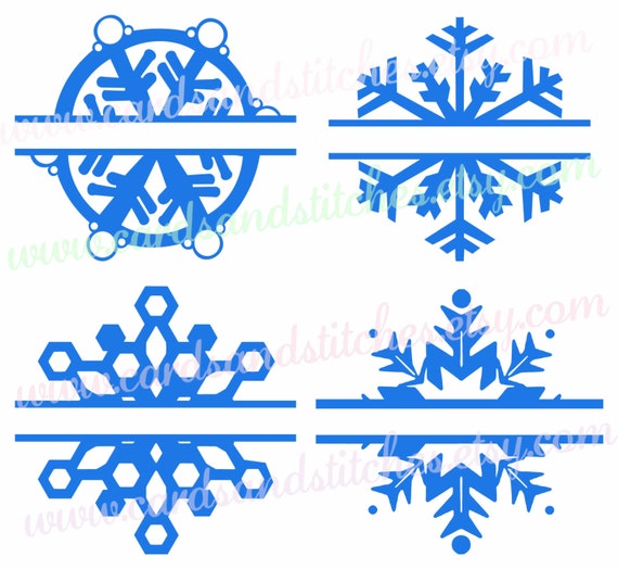 Download Snowflakes SVG Split Snowflakes SVG Digital Cutting File