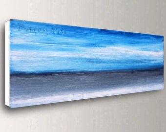 blue grey abstract art Acrylic painting original large canvas wall art home office decor modern palette knife Art Visi made to order custom