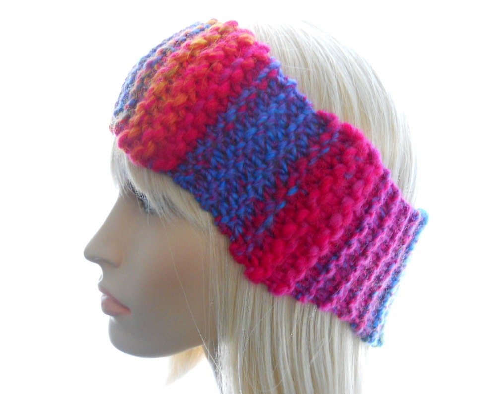 Wavy Headband Women's Knit Headband Wool Blend