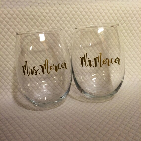 DIY Custom Wine Glass Vinyl Decals by sugar2silk on Etsy