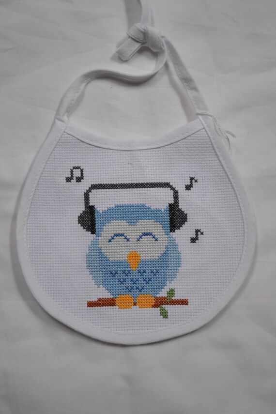 Baby Bibs Counted Cross Stitched Finished
