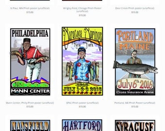 Phish Summer Tour 2016 Posters