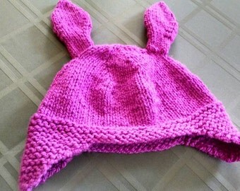 Made to Order - Pink Bunny Louise Hat - Toddler and Child Sizes - Perfect for Halloween Cosplay Photoshoots