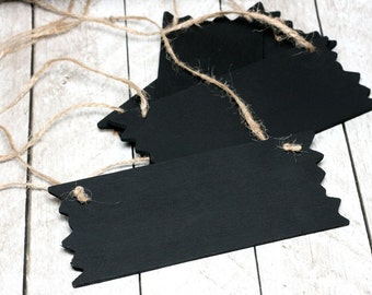 Rustic Hanging Chalkboard Signs, Set of 4