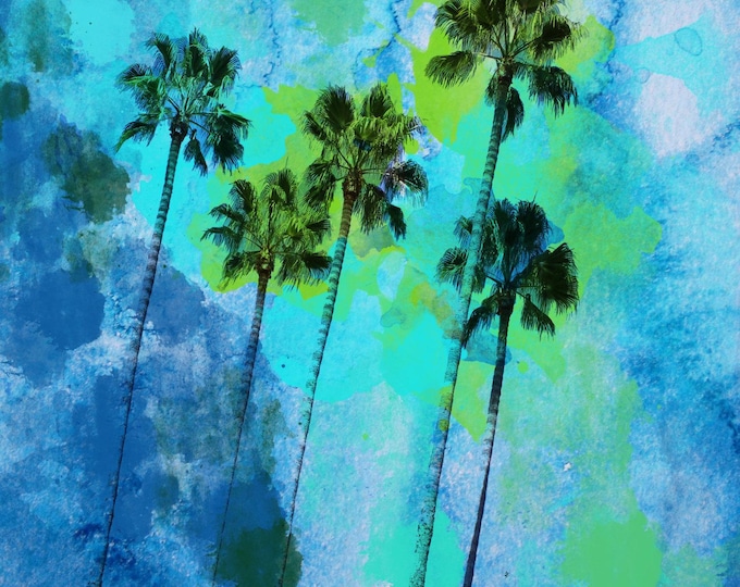 Palm trees on the beach. Canvas Print by Irena Orlov 30" x 30"