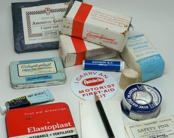 Vintage 1950's - 1960's Autobrite Motorist First Aid Kit - Instant Collection
