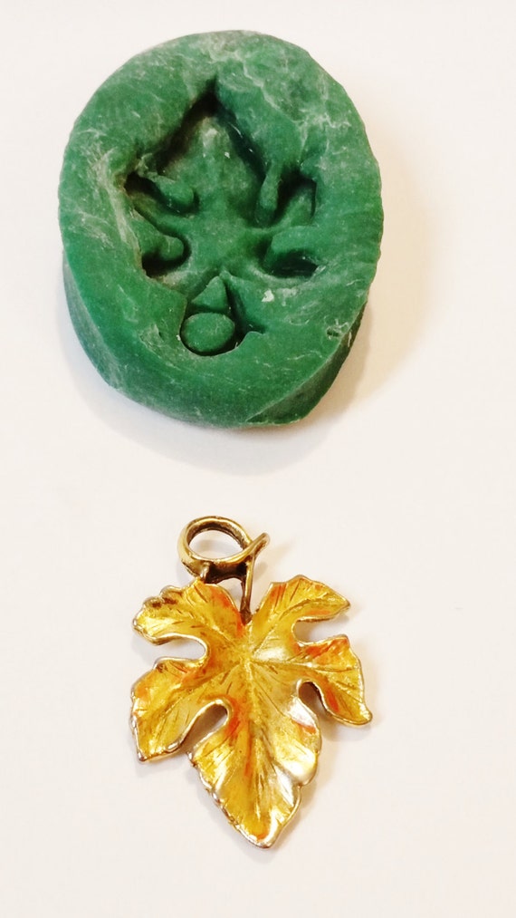Small oak leaf Silicone mold polymer clay mold Hot Glue